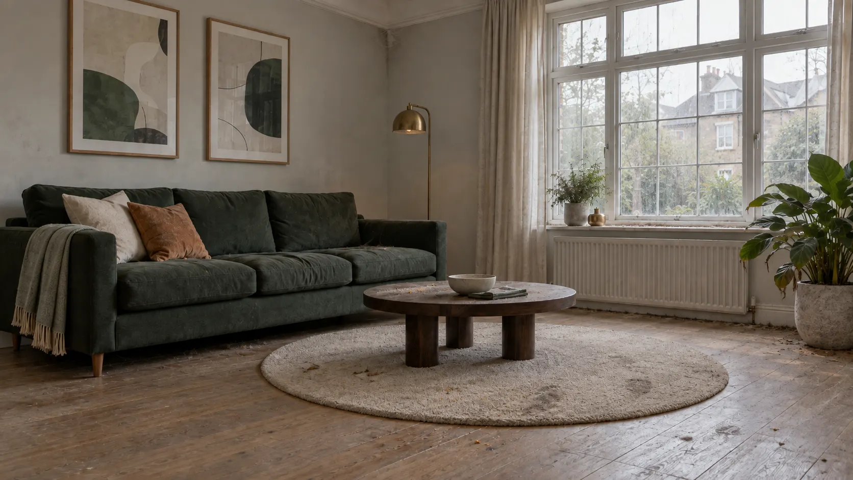 A living room that needs a clean, wiped to spotless as you scroll