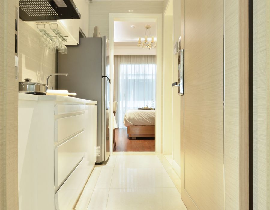 A clean, bright modern kitchen
